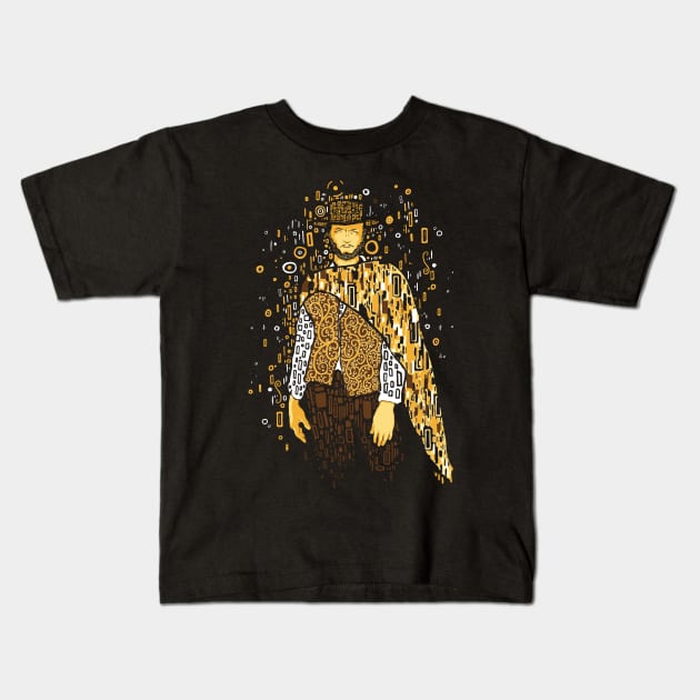 Klimt Eastwood Kids T-Shirt by Frederick_Jay